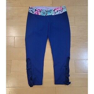 Lilly Pulitzer Luxletic Noelani Weekender Midi Leggings Inky Navy Size XL Preppy